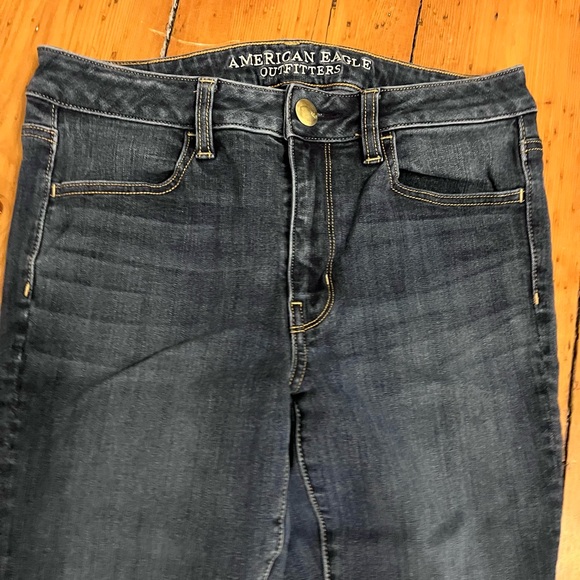 American Eagle Outfitters Women's Dark Blue Skinny Jeans - Picture 2 of 4